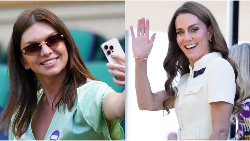 colaj foto cu simona halep si kate middleton la wimbledon 2025