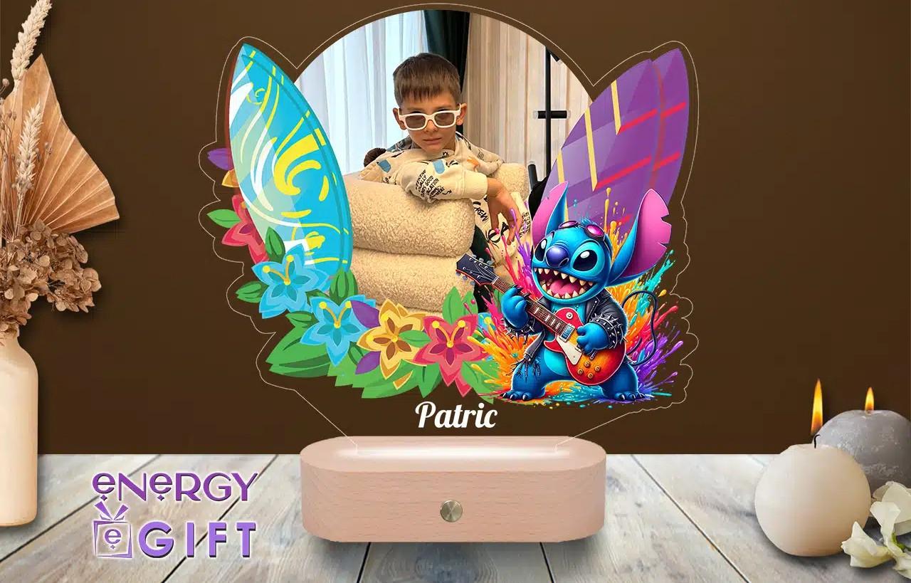 (P) Magia desenelor animate, acum în camera copilului: Lampa LED 3D Personalizată – Stitch