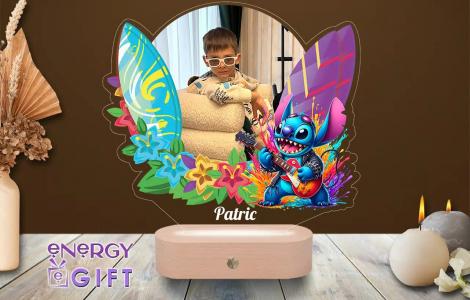 (P) Magia desenelor animate, acum în camera copilului: Lampa LED 3D Personalizată – Stitch
