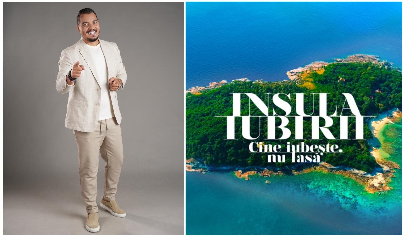 colaj foto cu bursucu si sigla emisiunii Insula Iubirii 2025