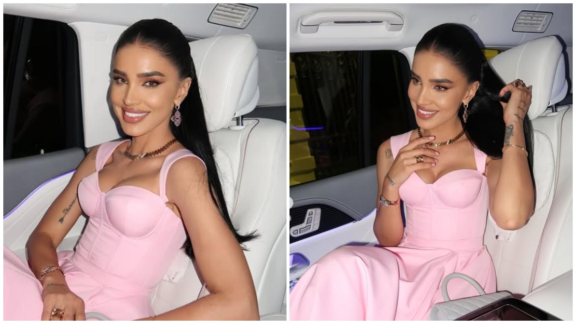 Adelina Pestrițu în mașină