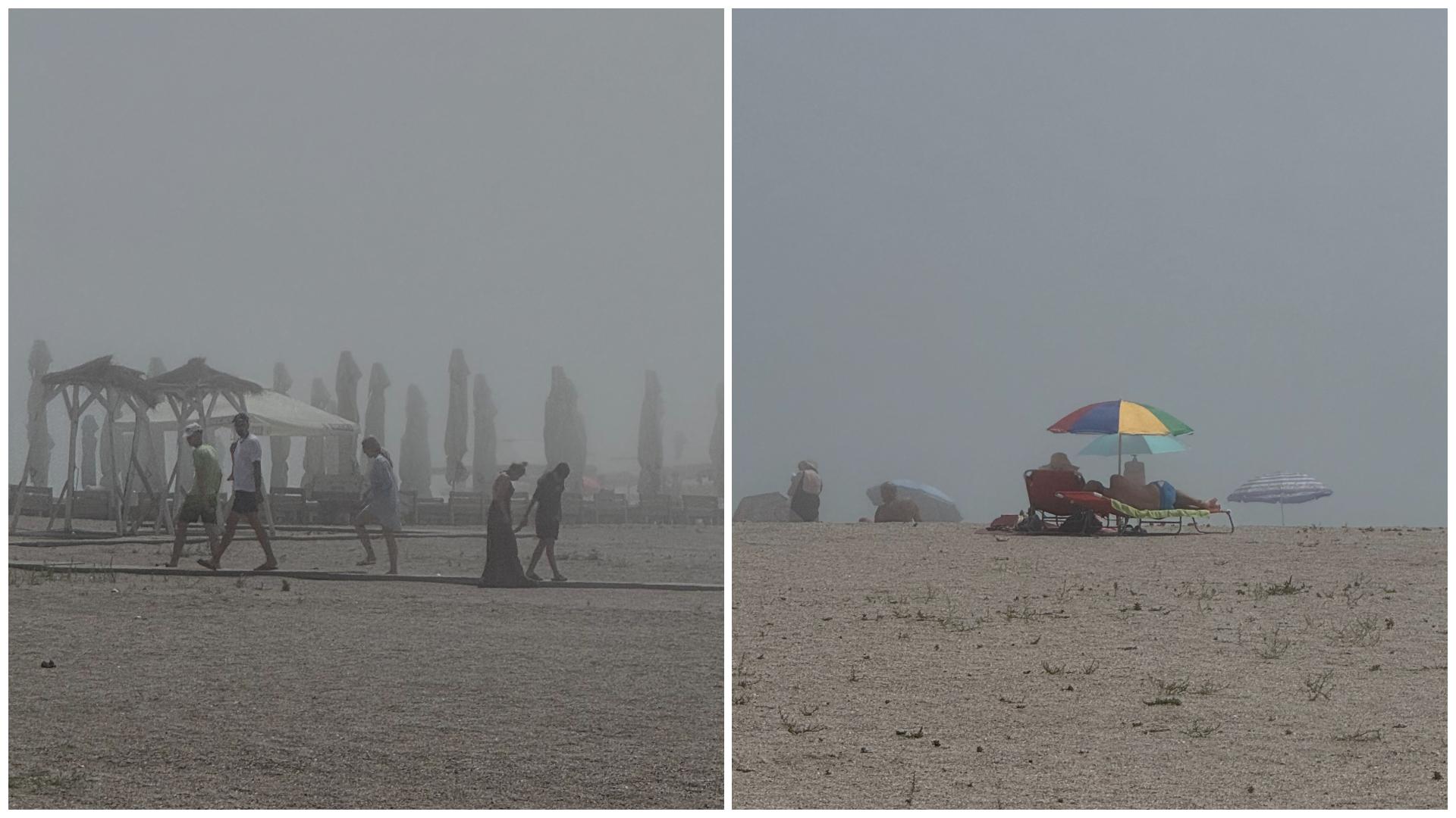 Plajă din Constanța înecată în ceață la ora 12:00, 25 iulie 2025
