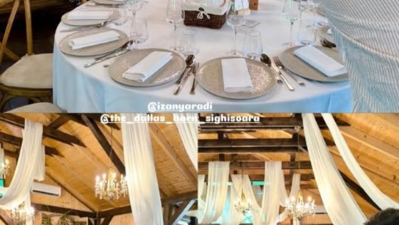 Cum arată localul unde se ține nunta lui Cristian Vâlcan și a Izabelei. Mirii și invitații lor petrec într-un decor de basm | FOTO