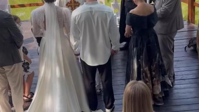 Cum a arătat tortul de la nunta lui Cristian Vâlcan și a Izabelei. Ce discurs emoționant a ținut Radu Vâlcan pentru miri