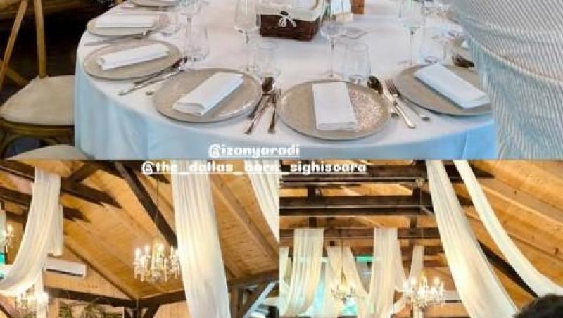 Cum a arătat tortul de la nunta lui Cristian Vâlcan și a Izabelei. Ce discurs emoționant a ținut Radu Vâlcan pentru miri