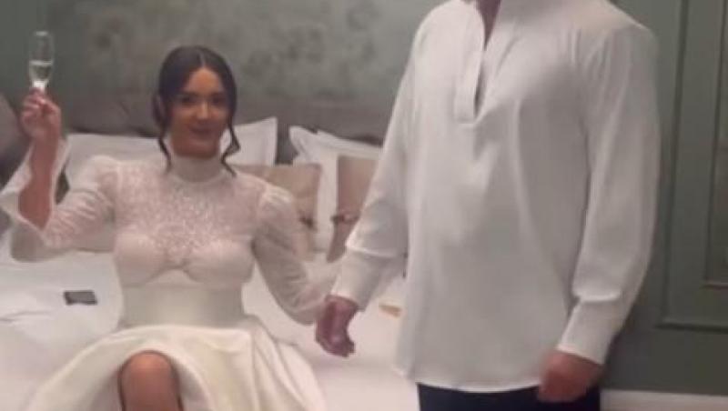 Cum a arătat tortul de la nunta lui Cristian Vâlcan și a Izabelei. Ce discurs emoționant a ținut Radu Vâlcan pentru miri