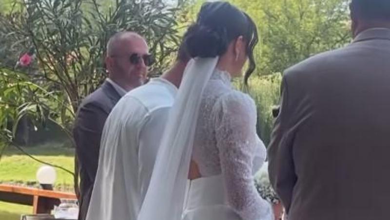 Cum a arătat tortul de la nunta lui Cristian Vâlcan și a Izabelei. Ce discurs emoționant a ținut Radu Vâlcan pentru miri