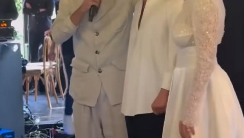 Cum a arătat tortul de la nunta lui Cristian Vâlcan și a Izabelei. Ce discurs emoționant a ținut Radu Vâlcan pentru miri