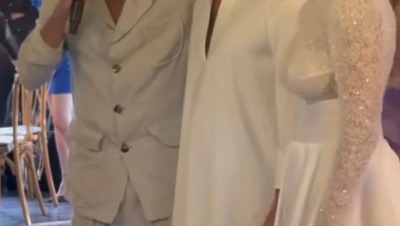 Cum a arătat tortul de la nunta lui Cristian Vâlcan și a Izabelei. Ce discurs emoționant a ținut Radu Vâlcan pentru miri