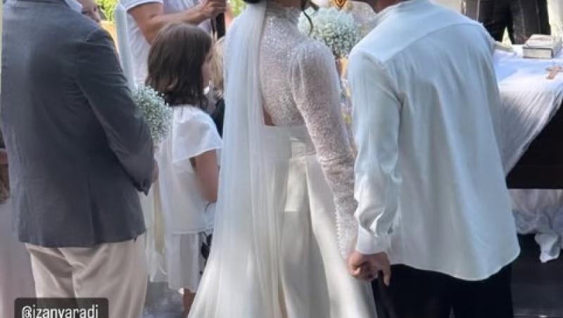 Cum a arătat tortul de la nunta lui Cristian Vâlcan și a Izabelei. Ce discurs emoționant a ținut Radu Vâlcan pentru miri