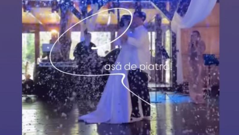 Cum a arătat tortul de la nunta lui Cristian Vâlcan și a Izabelei. Ce discurs emoționant a ținut Radu Vâlcan pentru miri
