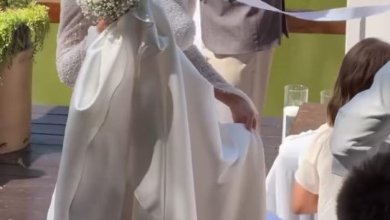 Cum a arătat tortul de la nunta lui Cristian Vâlcan și a Izabelei. Ce discurs emoționant a ținut Radu Vâlcan pentru miri