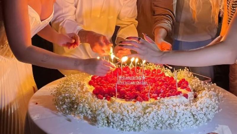 Cum a arătat tortul de la nunta lui Cristian Vâlcan și a Izabelei. Ce discurs emoționant a ținut Radu Vâlcan pentru miri