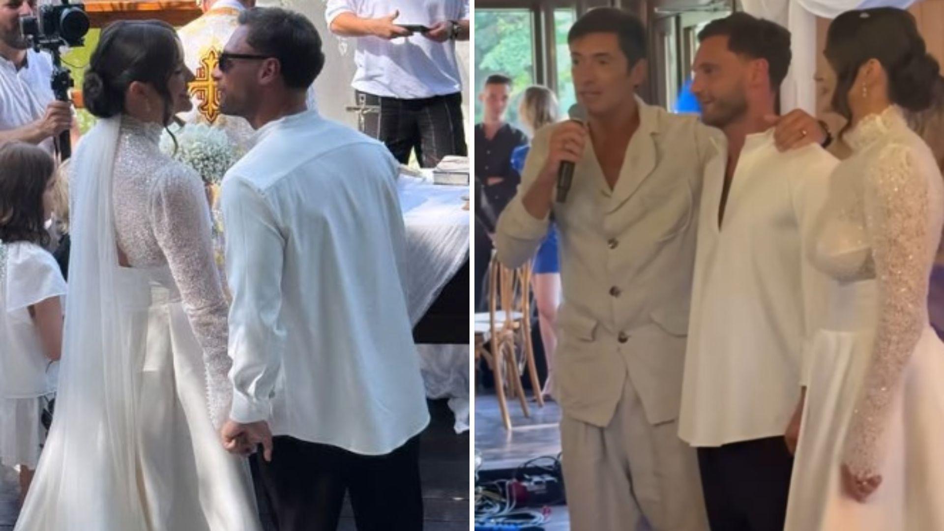 Cum a arătat tortul de la nunta lui Cristian Vâlcan și a Izabelei. Ce discurs emoționant a ținut Radu Vâlcan pentru miri