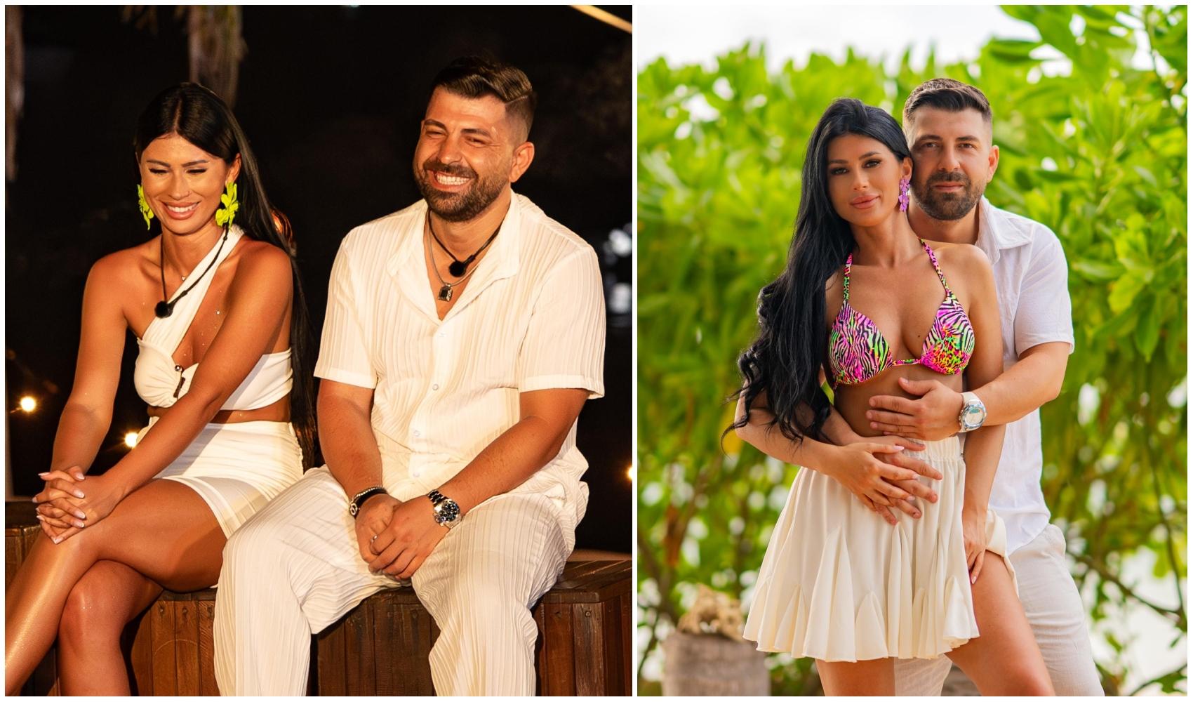 colaj foto cu marian grozavu de la insula iubirii sezonul 9 si iubita lui, bianca dan