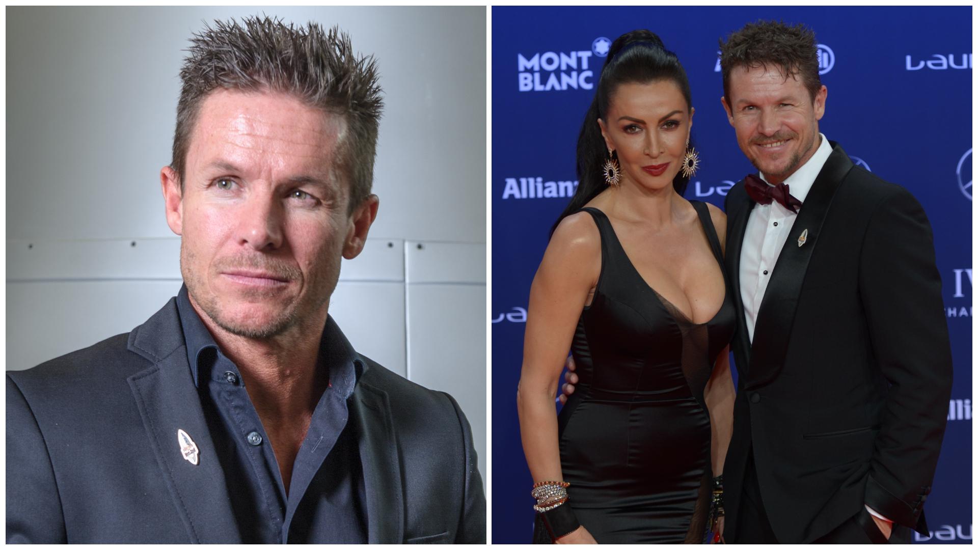 Colaj cu Felix Baumgartner în două ipostaze diferite alături de Mihaela Rădulescu