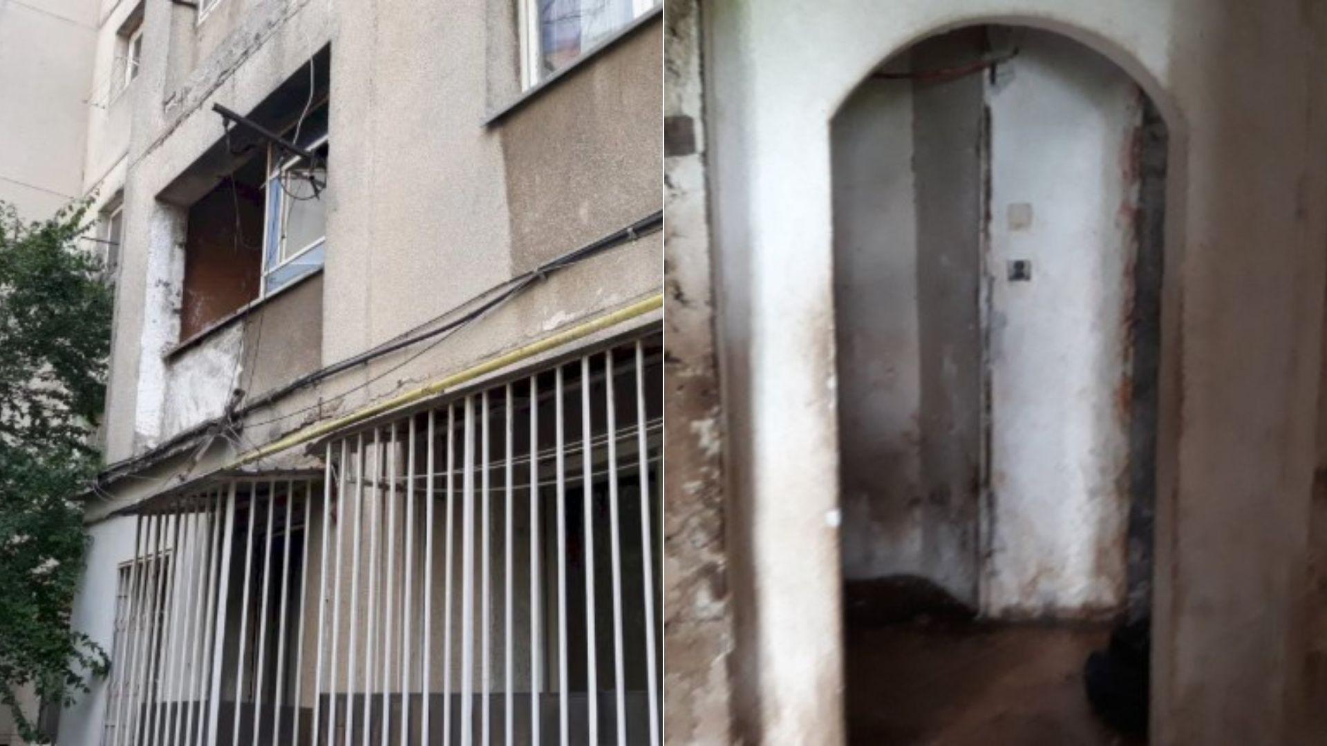 Cum arată și la ce preț se vinde o garsonieră din Capitală fără geamuri și fără uși. "Garsoniera-dezastru" se află în Berceni