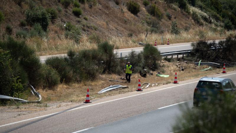 Imagini de la locul accidentului în care a murit Diogo Jota. Bolidul în care se afla alături de fratele său, complet carbonizat
