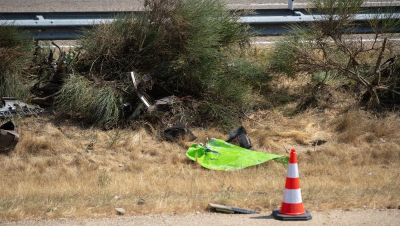 Imagini de la locul accidentului în care a murit Diogo Jota. Bolidul în care se afla alături de fratele său, complet carbonizat