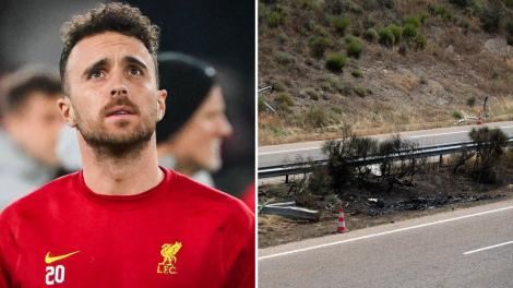 Imagini de la locul accidentului în care a murit Diogo Jota. Bolidul în care se afla alături de fratele său, complet carbonizat