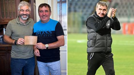 Gică Hagi, cadou de 10.000 de euro din partea designerului Augustin Matei. Cum arată ceasul personalizat pe care i l-a dăruit