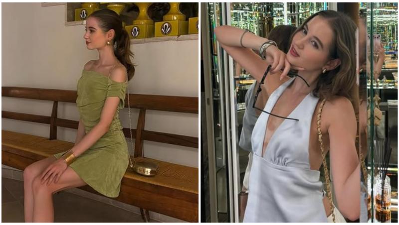 Colaj cu Irina Columbeanu în două ipostaze diferite