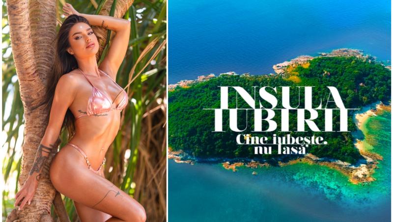 colaj foto cu cristina scarlevschi ispita si logo-ul emisiunii insula iubirii sezonul 9