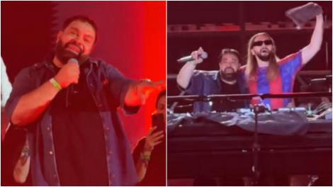 Florin Salam, apariție surpriză pe scena Neversea Kapital. A cantat manele celebre în timp ce Salvatore Ganacci le mixa