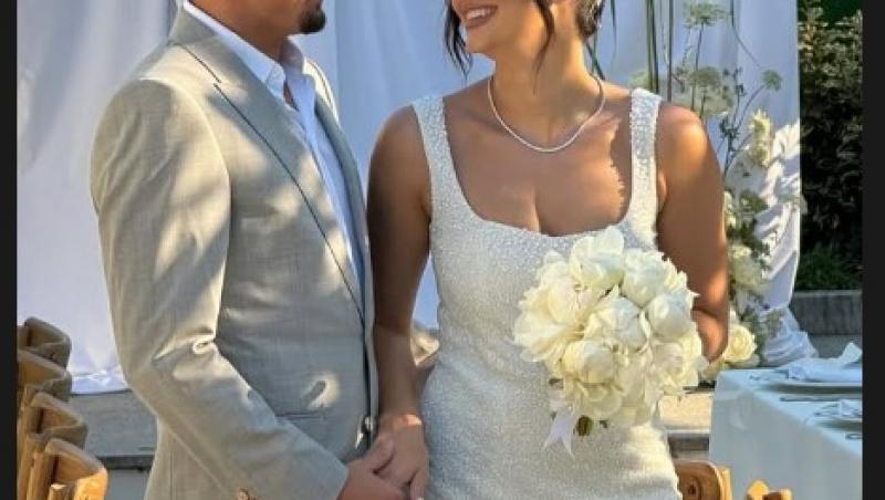 Răzvan Marin s-a căsătorit civil. Câte ținute a schimbat Crina. Iubita fotbalistului a strălucit în ziua nunții