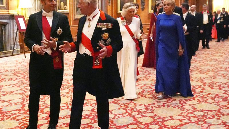 Gestul neobișnuit făcut de Emmanuel Macron față de Printesa Kate, în timpul vizitei istorice din Marea Britanie
