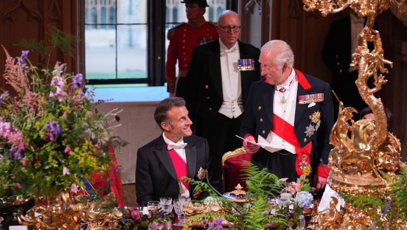 Gestul neobișnuit făcut de Emmanuel Macron față de Printesa Kate, în timpul vizitei istorice din Marea Britanie