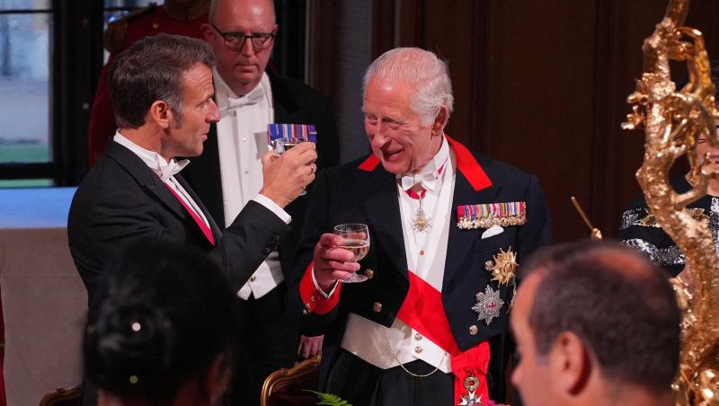 Gestul neobișnuit făcut de Emmanuel Macron față de Printesa Kate, în timpul vizitei istorice din Marea Britanie