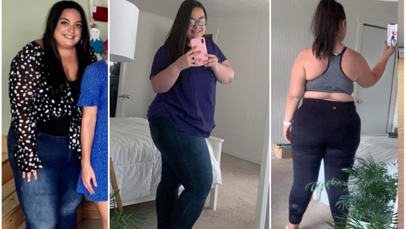 colaj foto cu tanara care a slabit 63 de kilograme, Liza Pasquale