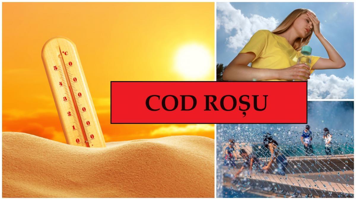 Caniculă extremă în România! Cod ROȘU în mai multe județe. Temperaturile pot ajunge și la 41 de grade