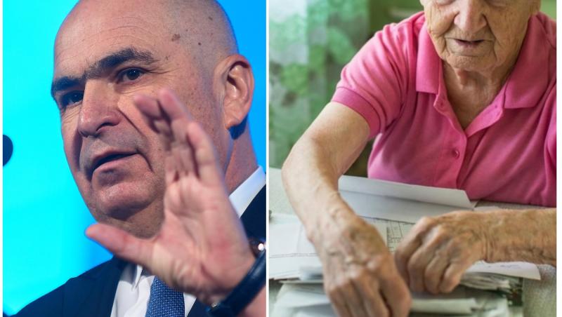 imagine cu ilie bolojan si imagini cu o femeie care isi calculeaza pensia