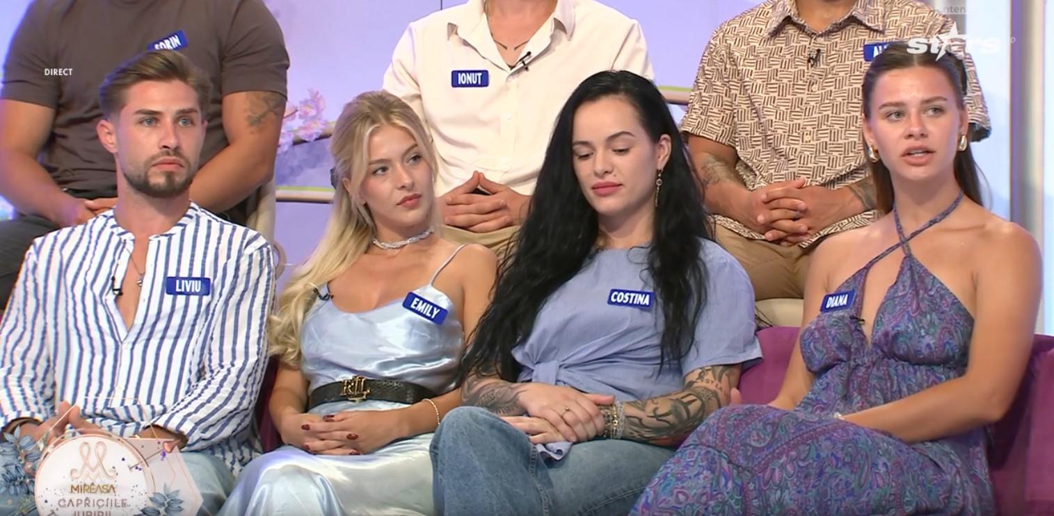 Mireasa sezon 12. Tensiuni între Diana și Emily, după ce ultima și-a arătat interesul pentru Liviu:”M-au deranjat anumite gesturi”