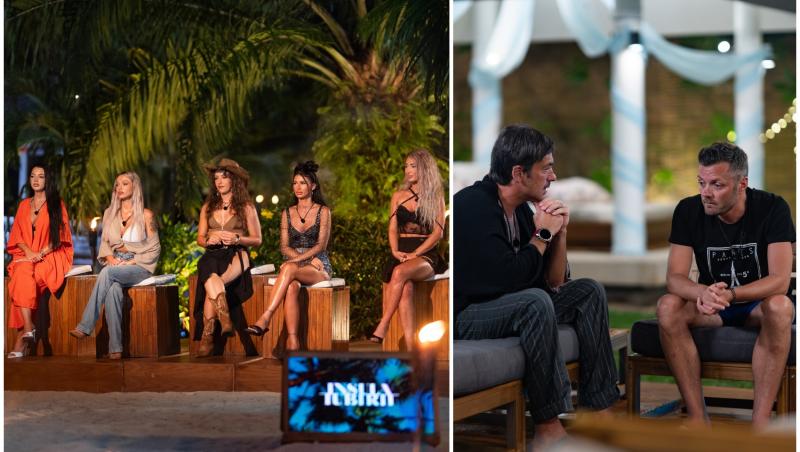 colaj foto cu radu valcan, marius avram si concuretele la ceremonia focului de la insula iubirii