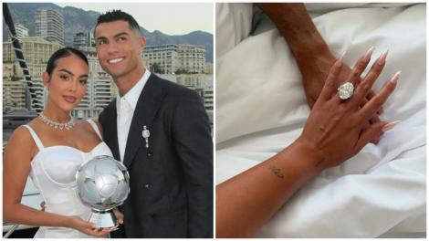 Cât costă inelul de logodnă pe care Cristiano Ronaldo i l-a oferit iubitei sale, Georgina Rodriguez. Bijuteria este extravagantă