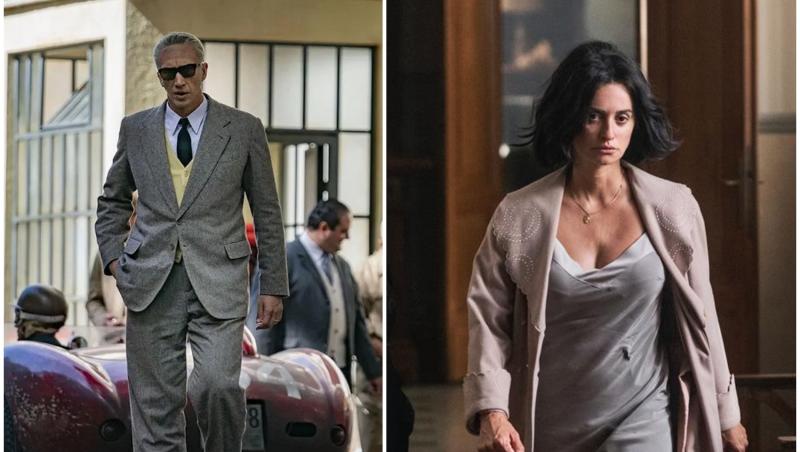 colaj foto cu momente din filmul Ferrari