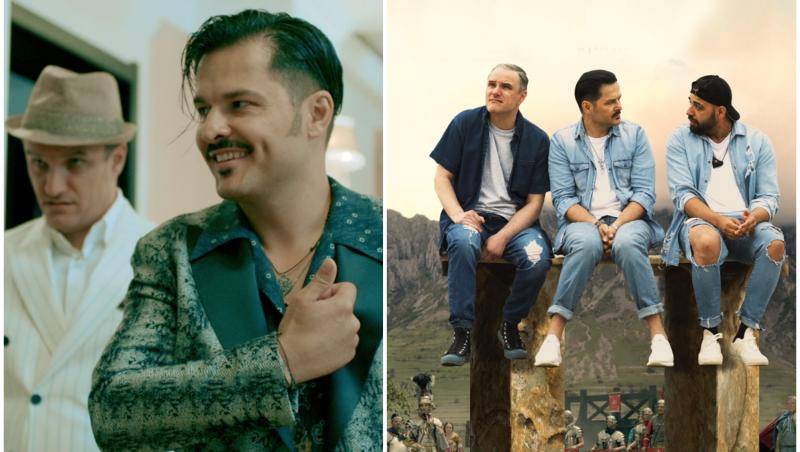 colaj foto cu momente din filmul „Zăpadă, Ceai și Dragoste” 1 și 2