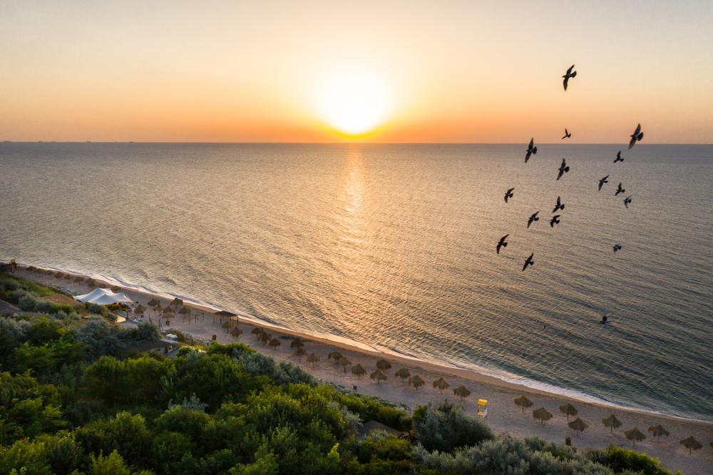 imagine cu apus la marea neagra