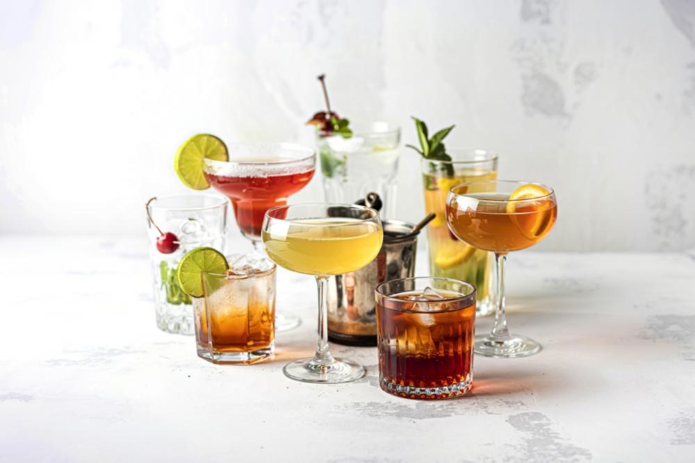 mai multe pahare de cocktail