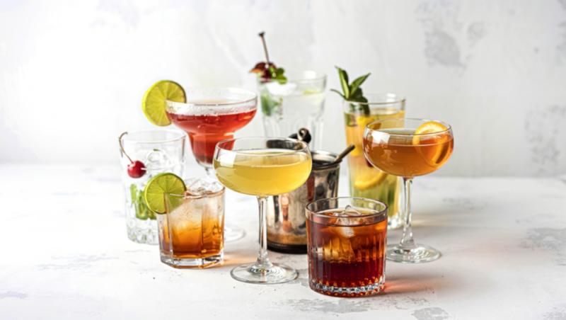 mai multe pahare de cocktail