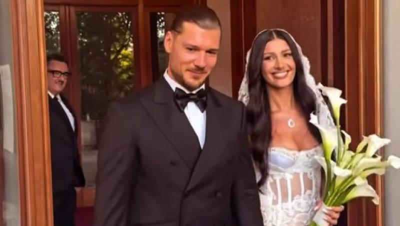 Alina Eremia, extrem de sexy în a doua rochie de la nuntă. Cum a arătat dansul senzual al mirilor