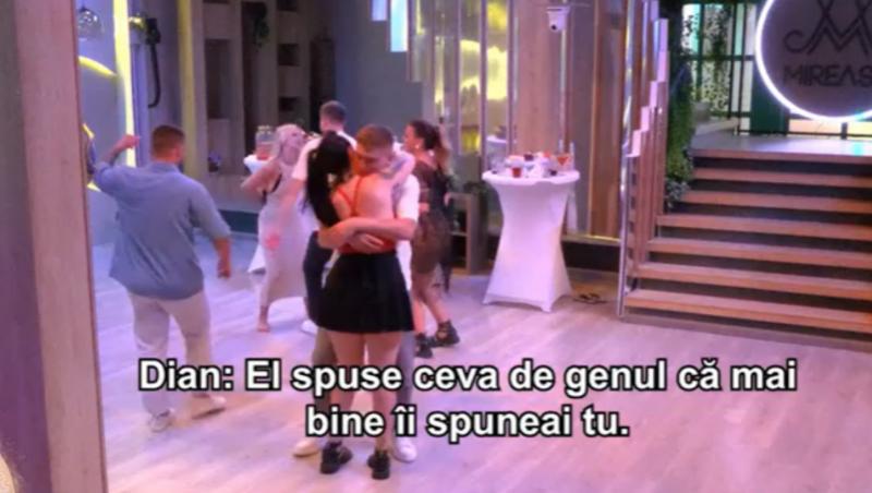 Mireasa, sezon 12. Costina și Dian s-au sărutat la petrecere. Cum a reacționat Ionuț, care credea că e unica opțiune a fetei