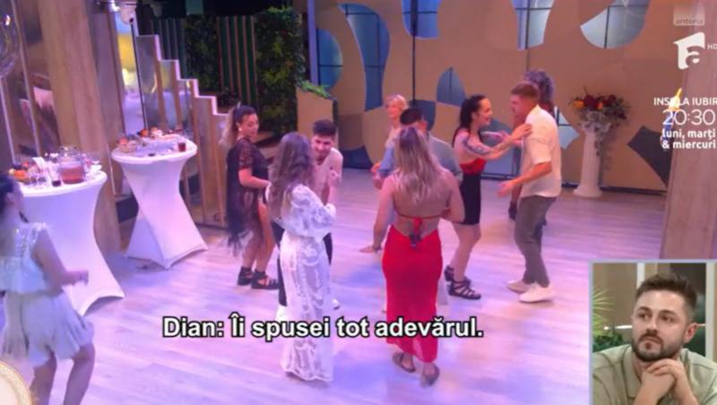 Mireasa, sezon 12. Costina și Dian s-au sărutat la petrecere. Cum a reacționat Ionuț, care credea că e unica opțiune a fetei