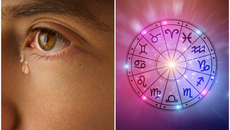 colaj foto cu ochi cu alcrima si cercul celor 12 zodii din horoscop