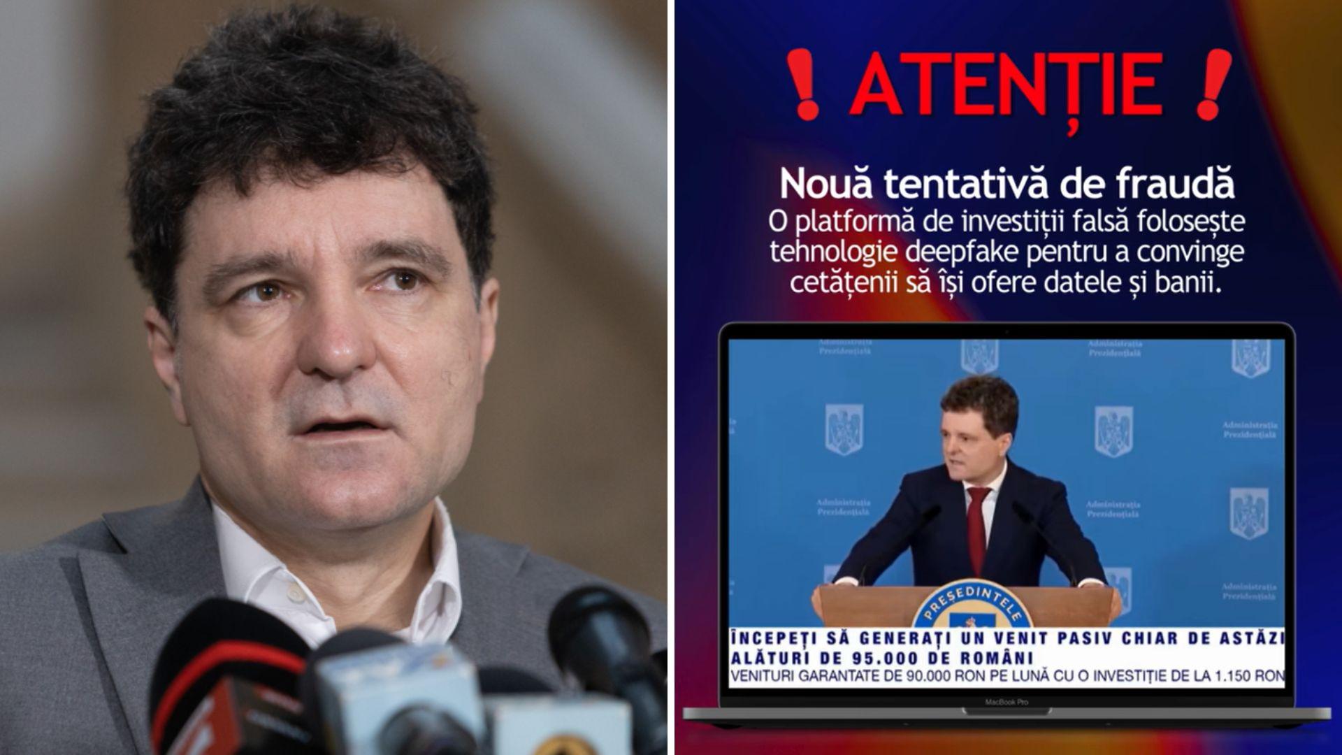 Imaginea președintelui Nicușor Dan, folosită în scheme frauduloase de tip „investiții rapide”. Avertismentul DNSC