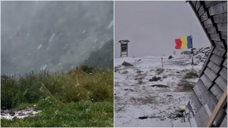 Locul din România în care a nins în luna august. Temperaturile au scăzut sub zero grade