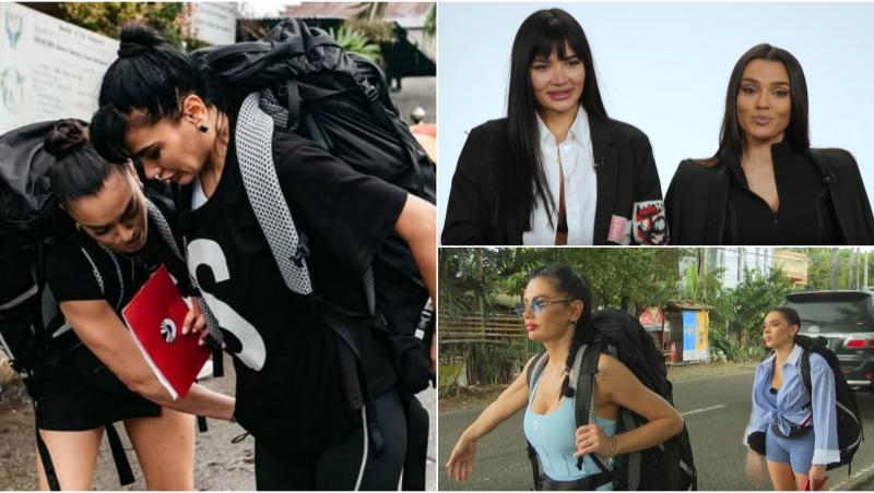 colaj foto Karmen Simionescu și Olga Barcari la Asia Express